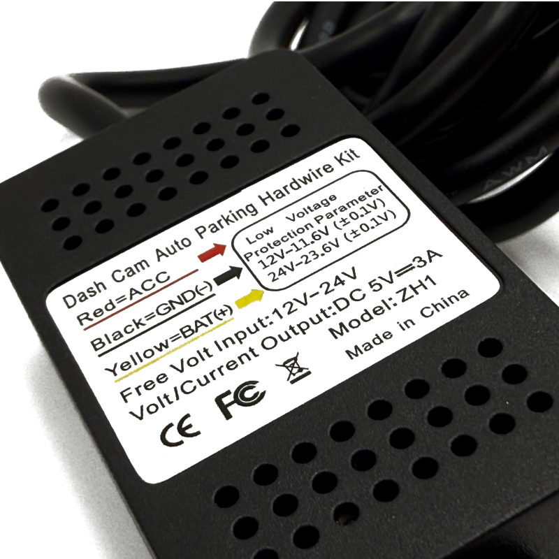 Kit d’alimentation 24h/24 – avec protection batterie, pour dashcam et surveillance parking