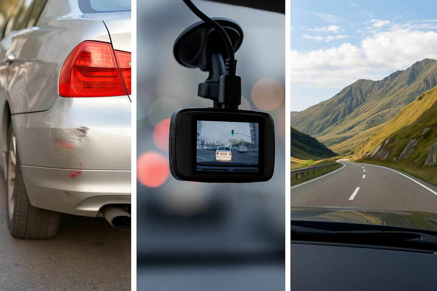 montage images mise en situation dashcam